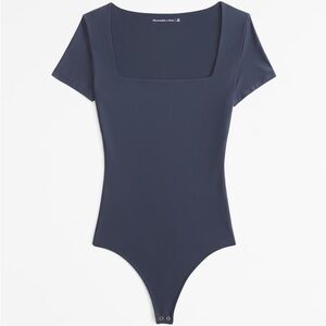 Abercrombie & Fitch navy soft matte seamless short-sleeve